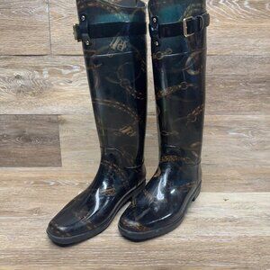 Lauren Ralph Lauren Rossalyn II Black Rain Boots Women's Size 7
